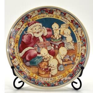 VTG 1993 Enesco/Jesco Rose O'Neill Kewpie Doll Santa Toy Shop Collectible Plate